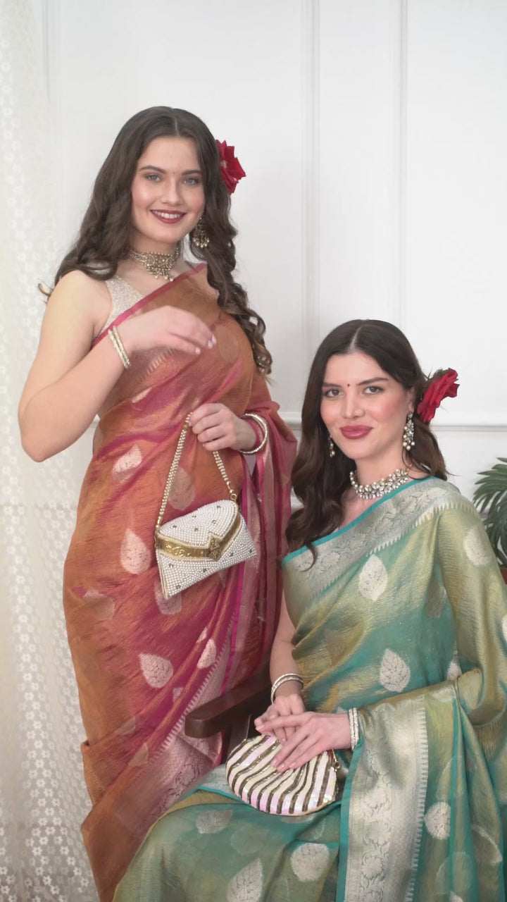 Crush Tissue Saree