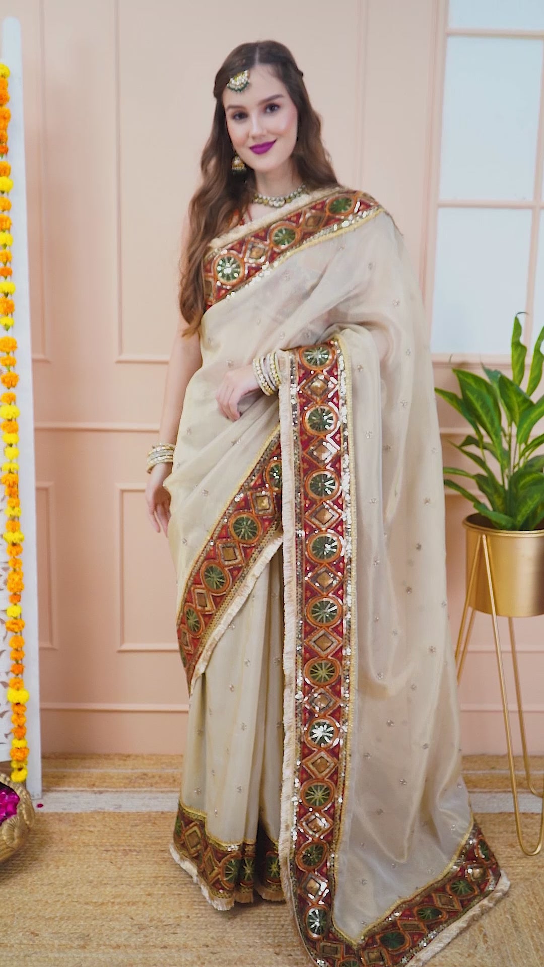Gold Tissue Saree
