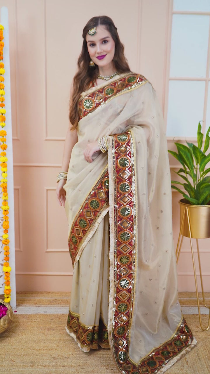 Gold Tissue Saree