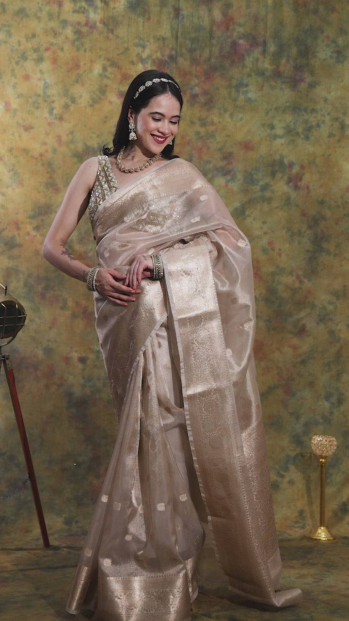Gold Tissue Saree